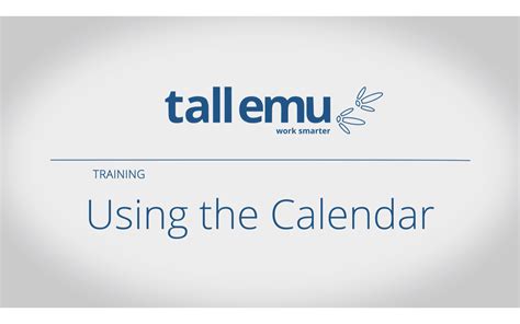 Using the Calendar General Help Tall Emu CRM + MYOB CRM Australia