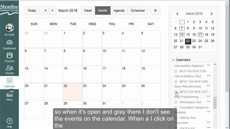 Using the Calendar in Canvas YouTube