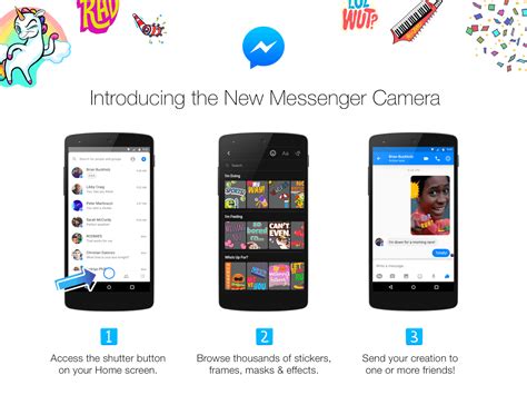 Using the Camera Messenger Help Center Facebook. 