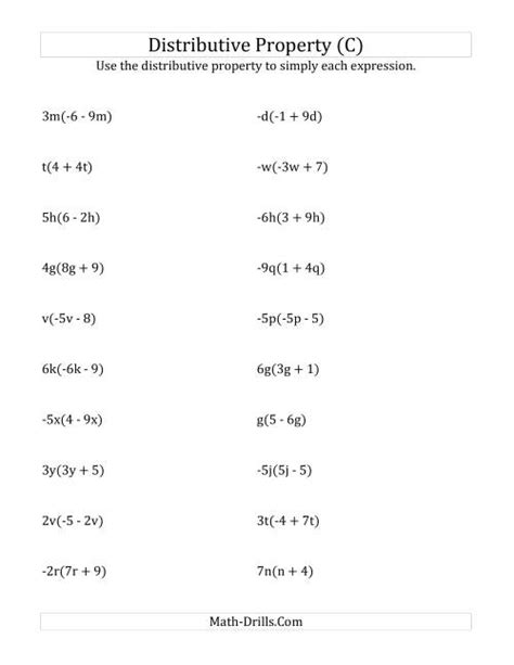 Using the Distributive Property (All Answers Include Exponents) (A)