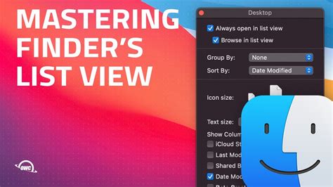 Using the Finder s List View Option