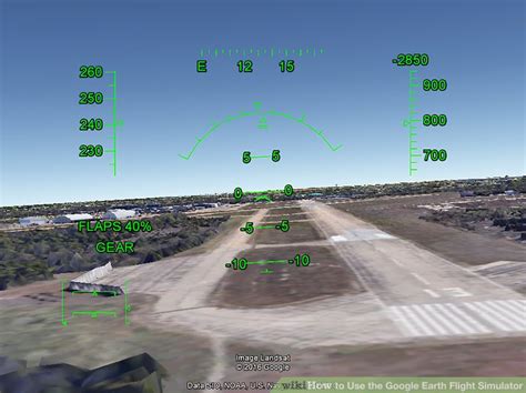 Using the Google Earth Flight Simulator. 