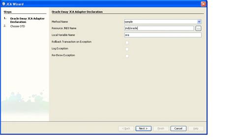 Using the Oracle Applications Wizard and JCA Adapter Tooling with an