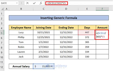 Using the Prorated Salary Calculator