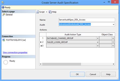 Using the SQL Server Audit Feature to Audit Different Actions
