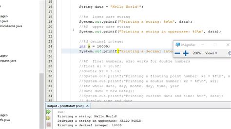Using the printf Java One YouTube