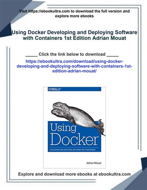 Read Online Using Docker Developing And Deploying Software With Containers By Adrian Mouat