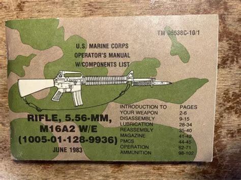 Usmc tech manual rifle 556 m16a2. - 86262gs generator familiarization and troubleshooting guide.