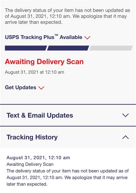 USPS has barely been scanning anything lately.