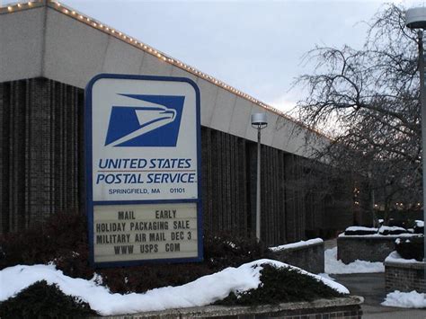 Usps springfield ma. Thu, May 9, 2024, 1:28 PM EDT · 2 min read. Springfield officials criticize USPS move to process Illinois mail in St. Louis. SPRINGFIELD, Ill. (WCIA) — After a … 