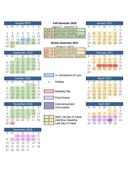 Ut Law Academic Calendar