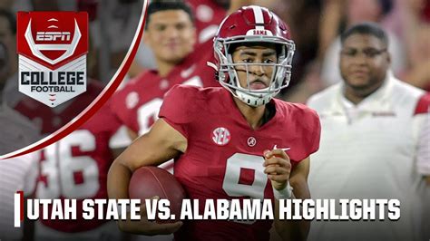 Utah State Aggies vs. Alabama Crimson Tide Full Game Highlights