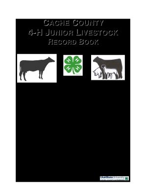 Utah State University Cache County Extension 4-H Junior Livestock ...