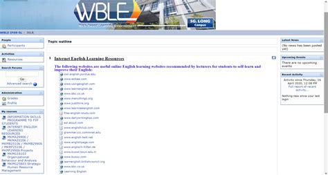 Utar wble.  WBLE stands for Web-based Learning Environment, a platform for online learning and ...