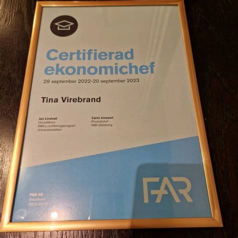 Utbildningen Certifierad.