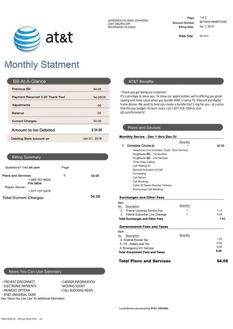Utility Bill Template Word