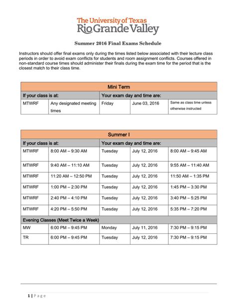 Below are the final exam schedules for Spring, Summer and Fall 2023. Spring 2024 exam schedule. Summer 2024 exam schedule. Fall 2024 exam schedule.. 
