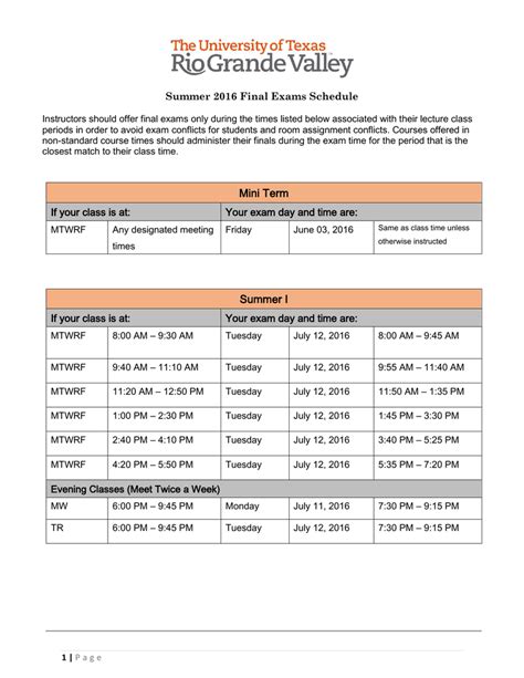 Utrgv spring 2023 final exam schedule. Easter Holiday 2023 is from Friday, April 7, 2023 to Saturday, April 8, 2023, according to the UTRGV holiday schedule 2023. No classes. Spring 2023 Study Day is Thursday, May 4, 2023. No classes. Final Exams are from Friday, May 5, 2023 to Thursday, May 11, 2023. Spring semester ends on Thursday, May 11, 2023; the official last day of the term. 