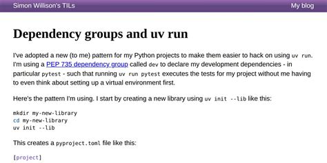 Uv install dependencies.  This beginner-friendly guide covers uv sync, dependency groups, and m...