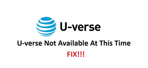 According to a photo posted by one user, when they try watching their U-verse, they're met with a message that reads: "U-verse is not available at this time. Please try again later." Please ...