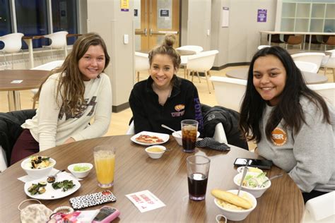 As you have probably toured our university or been told, there are three places to eat meals at the University of Wisconsin-Stevens Point: Upper Debot, Lower Debot and the café at the Dreyfus University Center. All of these locations serve breakfast, lunch and dinner. You can check the meals that each is serving by clicking on "menus" at ...