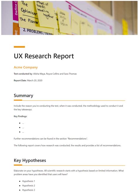 Ux Research Templates