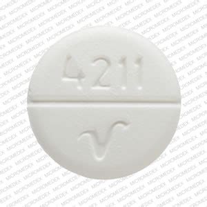 V 4211 pill. 500 mg, round, white, imprinted with 4211 V. slide 3 of 24 < Prev Next > Methocarbamol. slide 4 of 24, Methocarbamol, ... a sleeping pill, a muscle relaxer, or ... 