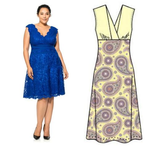 V Neck Dress Pattern Design Patterns
