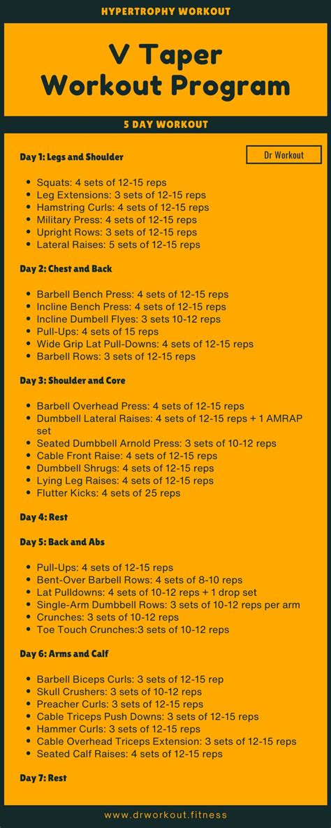 V Taper Workout Program (with PDF) - balustradellc
