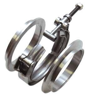 Advantages of V-band Clamps. When compared to 2 or 3-bolt flanges, the V-band connections are lighter, quicker and easier to take apart. In most cases the V-band clamps are economical when you consider the cost of time in installation and reassembly. V-band connections require a smaller fitment envelope as compared with multi-bolt flanges, and ....