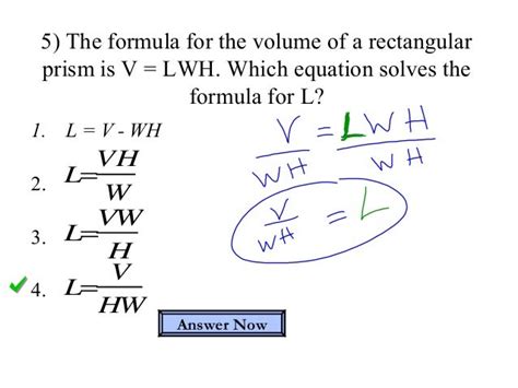 V lwh solve for l. Things To Know About V lwh solve for l. 