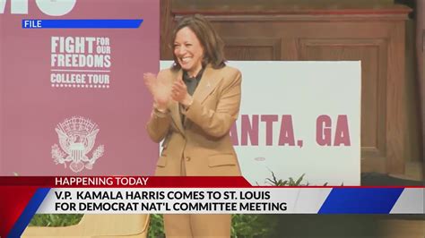 V.P. Kamala Harris coming to St. Louis today for Democrat NAT'L Committee meeting