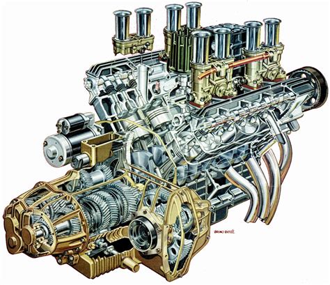 V8 Engine Drawing