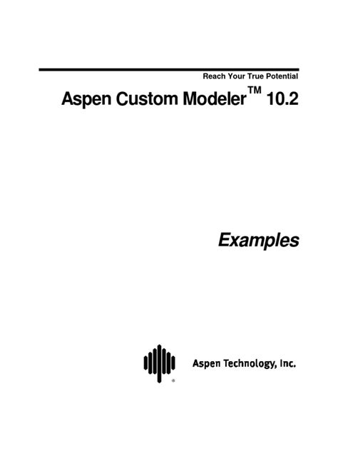 V8 aspen custom modeler user guide. - Gse scale systems model 450 manual.