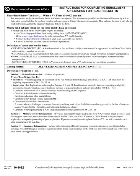 VA Form 1010EZ Printable, Fillable in PDF Origin Form Studio