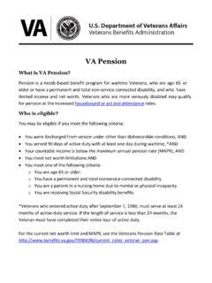 VA Pension Factsheet