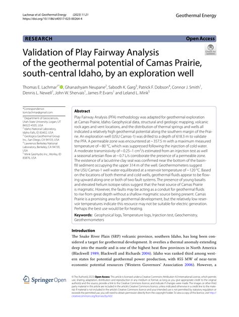 Validation of Play Fairway Analysis of the geothermal potential of ... - wintechmobiles.com