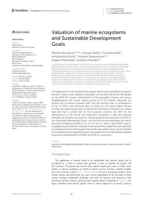 Valuation of marine ecosystems and Sustainable … - raincitystudios.com