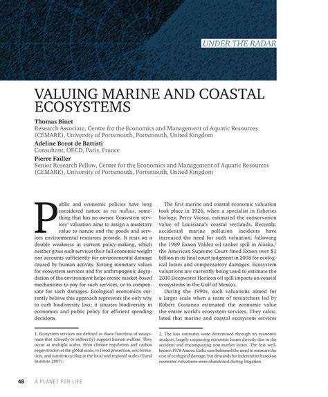 Valuing Marine Ecosystems - European Marine Board - raincitystudios.com
