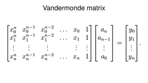 Vandermonde matrix - wintechmobiles.com