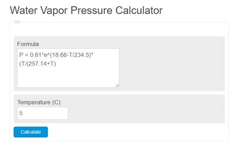 Vapor Pressure Calculator - wintechmobiles.com