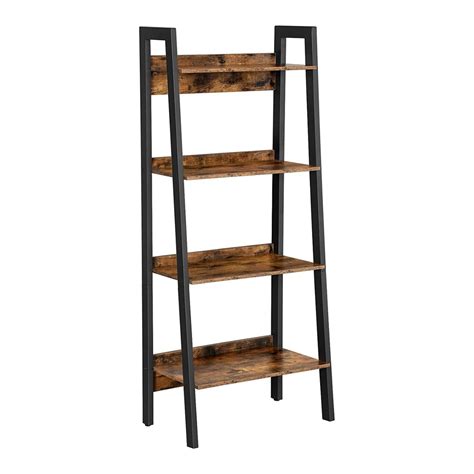 VASAGLE Ladder Shelf, 4-Tier Home Office Bookshelf, …