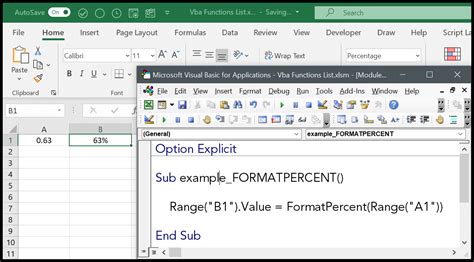 VBA FormatPercent Function - Excel Functions and Formulas