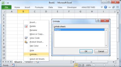VBA code to hide and unhide sheets Excel VBA Example by