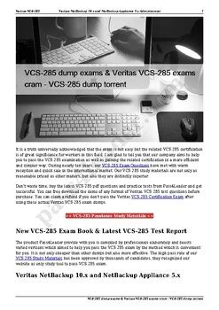 VCS-285 Dumps
