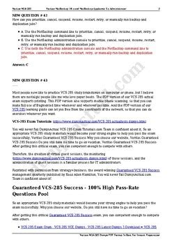 VCS-285 PDF Demo