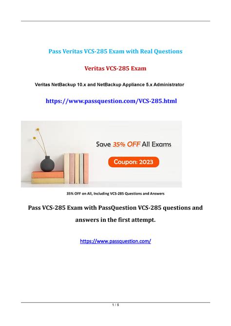 VCS-285 Tests