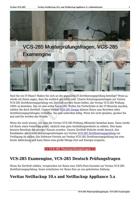 VCS-285 Zertifizierungsfragen