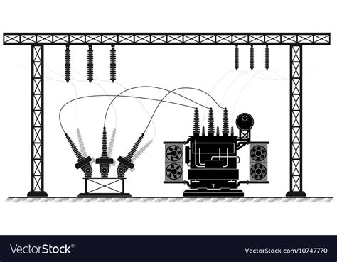 Vector de Stock Electrical high voltage substation illustration ... - wintechmobiles.com