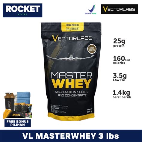 Vectorlabs Master Whey 3lbs pure whey protein isolate 3lbs - mocca - balustradellc